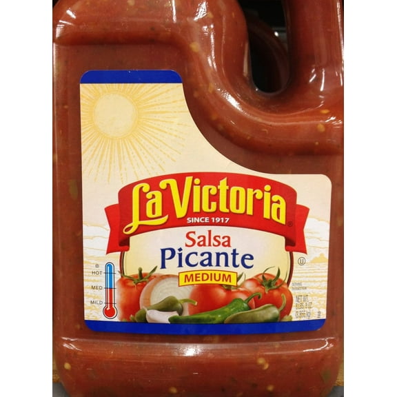 4 PACKS : 8Lb 8oz La Victoria Salsa Picante, Medium, Gluten Free, No Preservatives
