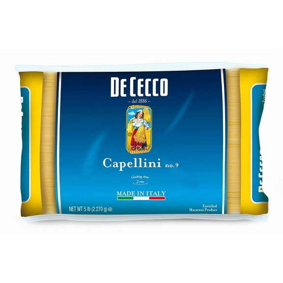 4 PACKS : De Cecco Pasta, Capellini, 5 Pound