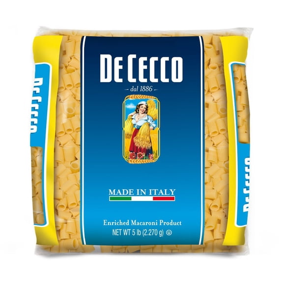 4 PACKS : De Cecco Pasta, Mezzi Rigatoni, 5 Pound