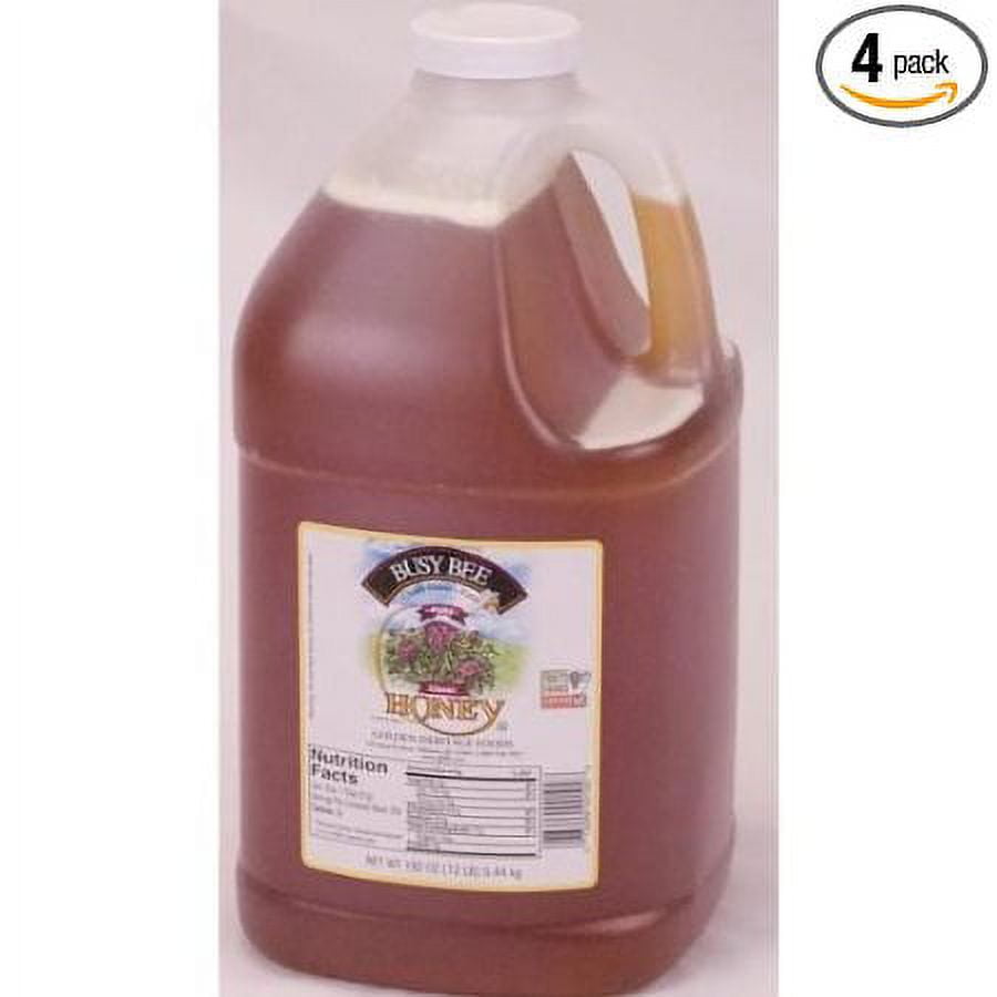4 PACKS : Honey Busy Bee Clover Plastic Handle Jug 4 Case 12 Pound
