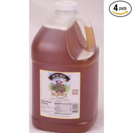 4 PACKS : Honey Busy Bee Clover Plastic Handle Jug 4 Case 12 Pound