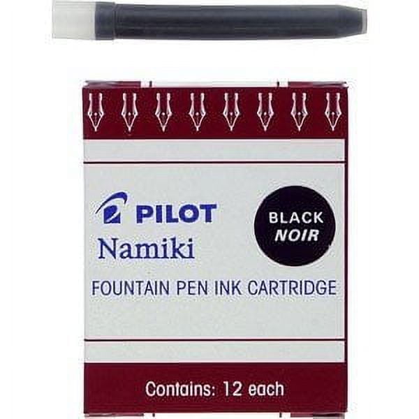 4 PACKS: Namiki IC100 Fountain Pen Ink Cartridge, Black, 12 per Pack (69100)