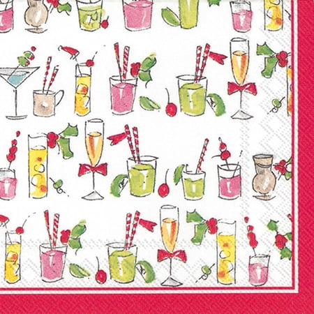 4 PACKS PAPER COCKTAIL NAPKINS/FUN COCKTAILS 4 Packs Paper Cocktail Napkins/Fun Cocktails