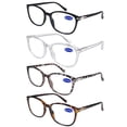 thumbnail image 1 of 4 PACKS Reading Glasses 5.0 Women Blue Light Blocking Filter UV Computer Readers 1.0 1.25 1.5 1.75 2.0 2.25 2.5 2.75 3.0 3.5 4.0 (1.00 Mix) WEMOOTANTS, 1 of 7
