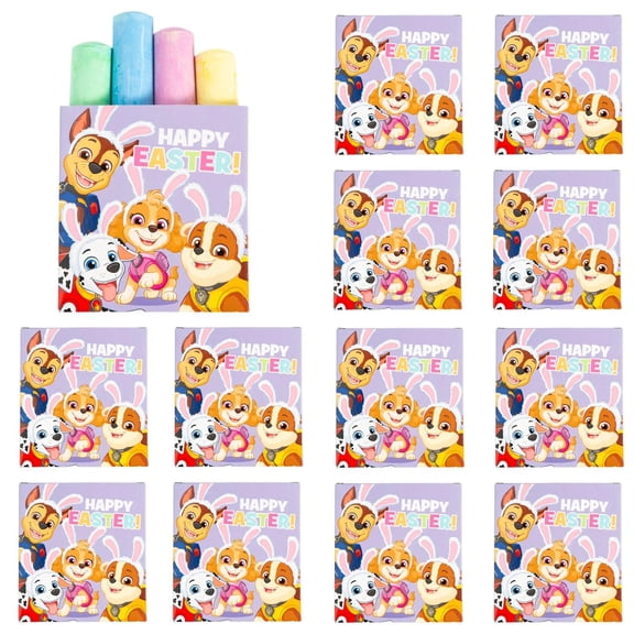 4" PAW Patrol Happy Easter 4-Color Chalk Boxes - 12 Pc.