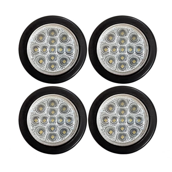 All Star Truck Parts 2" Round Amber 13 LED Light Side Marker for Trailers Trucks off Road 12V 4x