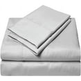 thumbnail image 1 of 4 PC Bed Sheets Set, 100% Egyptian Cotton, 800 Thread Count, 15 Inch Deep Pocket on Fitted Sheet, Light Grey Solid King Size, 1 of 5
