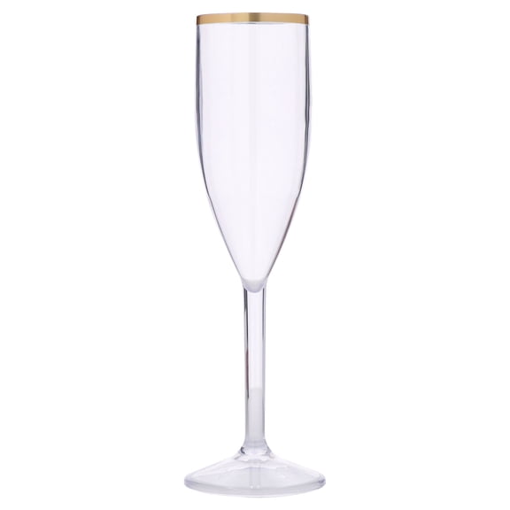 Clear Plastic Champagne Flutes, 6 oz, 4 Count, by Way To Celebrate