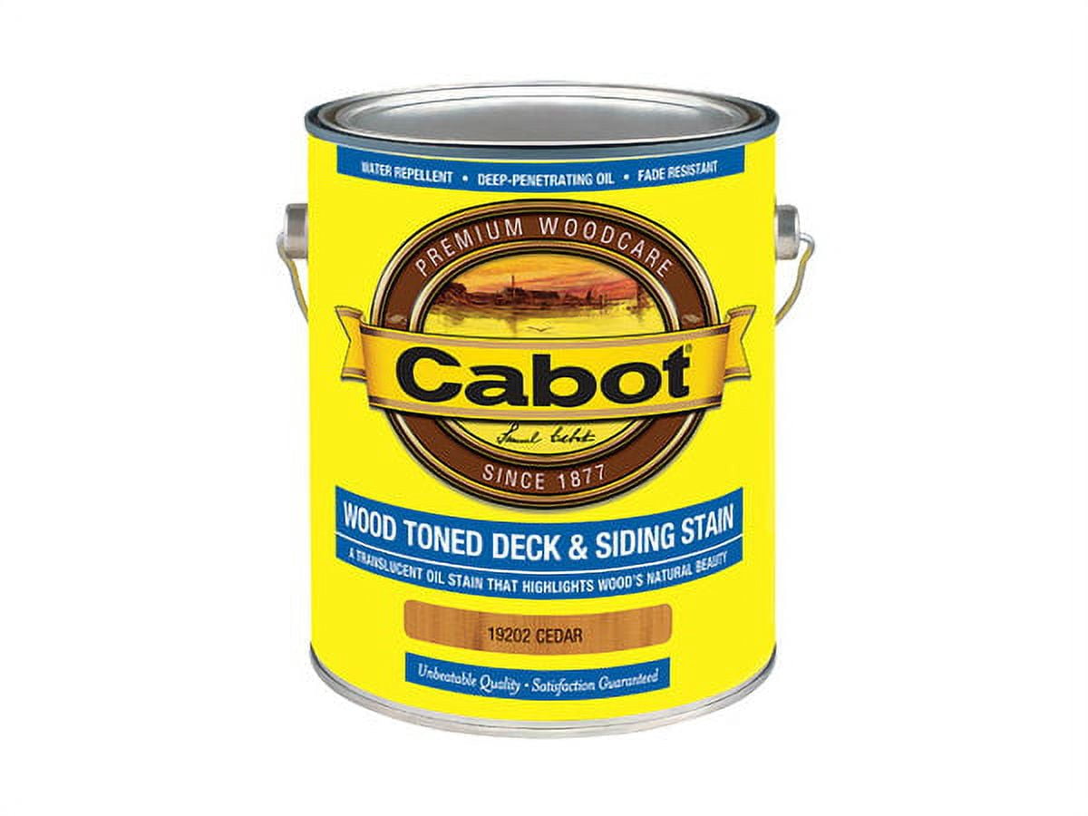 4 PC,Cabot 1920207 Wood Toned Deck & Siding Stain, Cedar, 1 Gallon