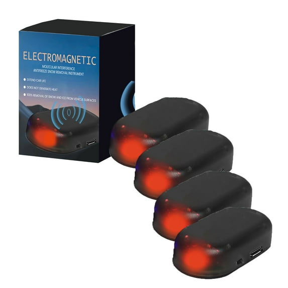 4 PC Electromagnetic Car Defroster Car Snow Removal with USB Power Supply for Home and Office Car Use Effective Coverage Area B