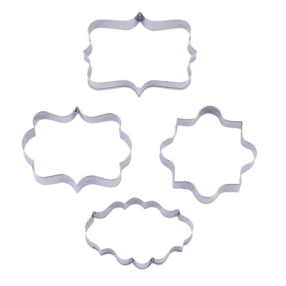 4 PC Fairy Tale and Princess "Frame Patterns" Cookie Cutter