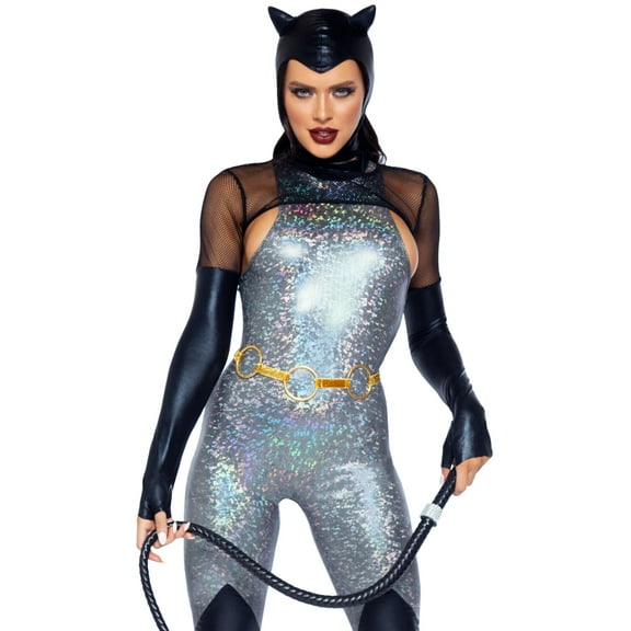 4 PC Feline Felon, includes ho - LARGE / BLK/SILVER