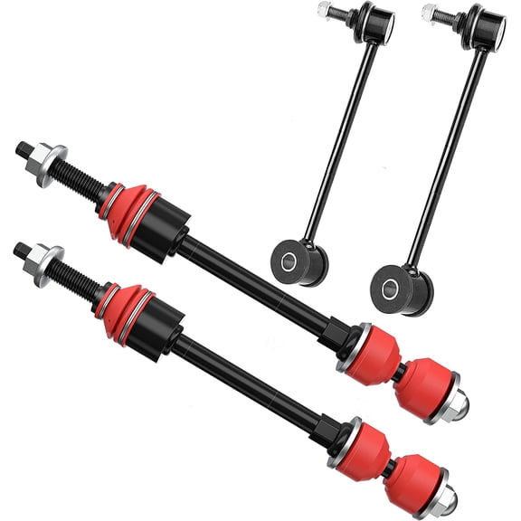 4 PC Front + Rear Sway Bar CODE RED Link Kit FITS Ram 1500 4WD 2009-2012, Ram 1500 2013-2018, Ram 1500 Classic 2019, Bushings and Boots Made in USA K80894 K750396