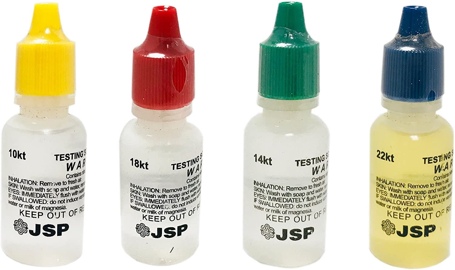 4 PC Gold Testing Solutions 10K 14K 18K 22K