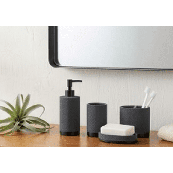 4 PC Grey Dispenser Set