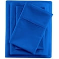 thumbnail image 1 of 4 PC Luxury Sheet Set, 300 Thread Count, 100% Egyptian Cotton, Extra Soft and Luxury Bed Sheet Set , 14" Deep Pocket - Full XXL Size - Royal Blue Solid., 1 of 4