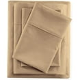 thumbnail image 1 of 4 PC Luxury Sheet Set, 300 Thread Count, 100% Egyptian Cotton, Extra Soft and Luxury Bed Sheet Set , 14" Deep Pocket - Olympic Queen Size - Taupe Solid., 1 of 4