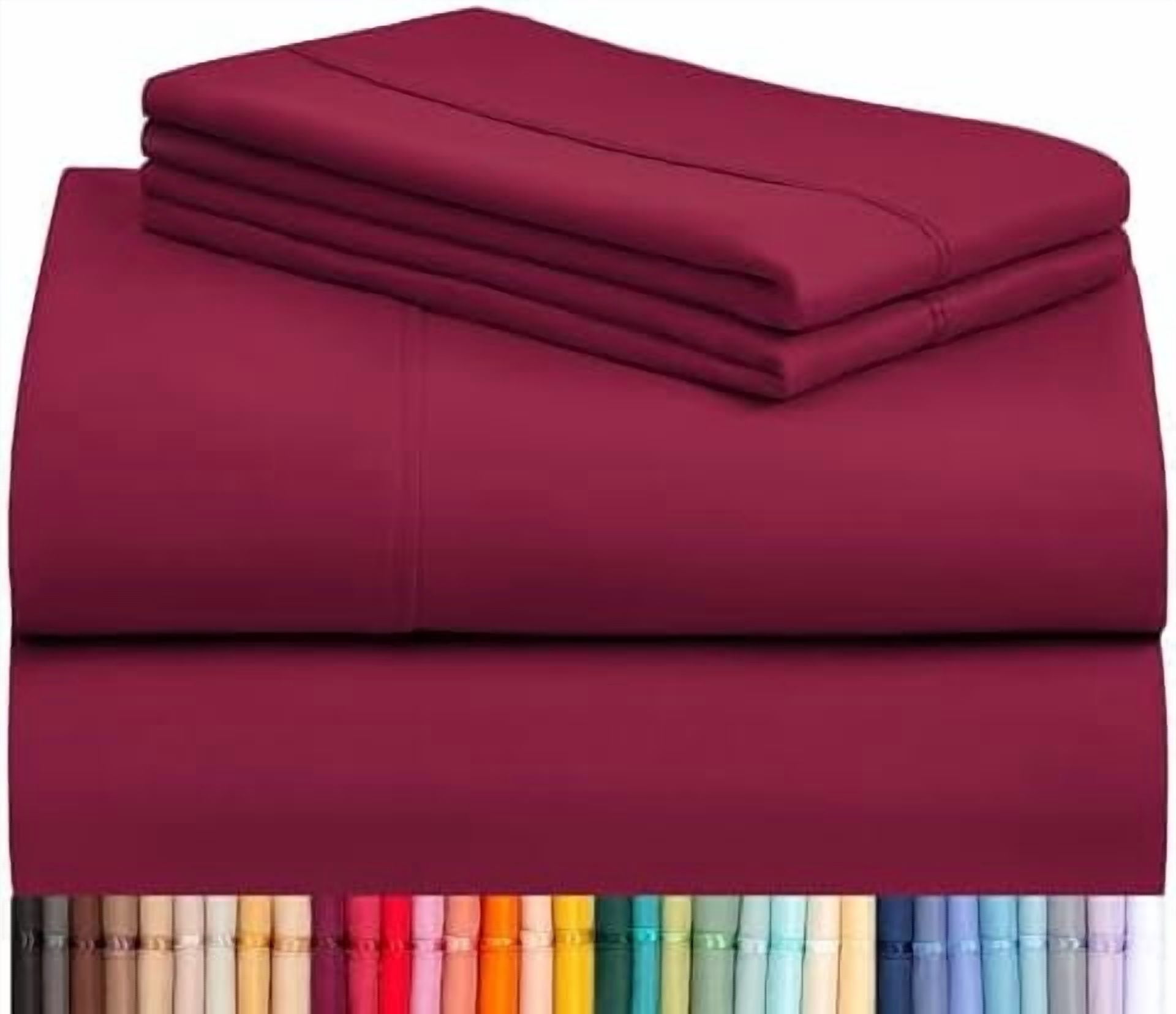 4 PC Queen Sheet Set, Breathable Luxury Bed Sheets, Deep Pockets ...