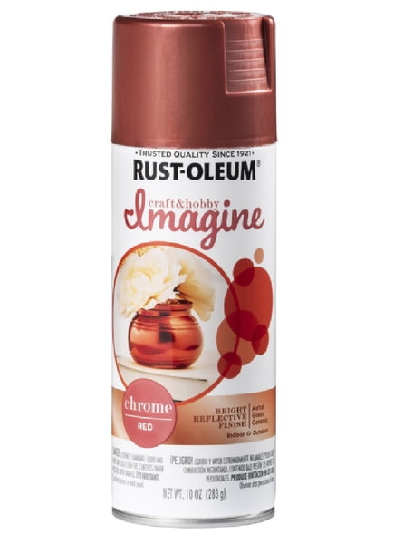 4 PC,Rust-Oleum 353332 Chrome Spray Paint, Red