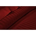 thumbnail image 1 of 4 PC Sheet Set- Flat Sheet, All Around Elastic Fitted Sheet with 16" Deep Pocket & 2 Pillowcases, 100% Egyptian Cotton, 600 TC, Hotel Luxury Sheet Set-Burgundy Stripe, Full/Queen Size, 1 of 6