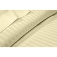 thumbnail image 1 of 4 PC Sheet Set- Flat Sheet, All Around Elastic Fitted Sheet with 18" Deep Pocket & 2 Pillowcases, 100% Egyptian Cotton, 600 TC, Hotel Luxury Sheet Set-Ivory Stripe, Twin-XXL Size, 1 of 6