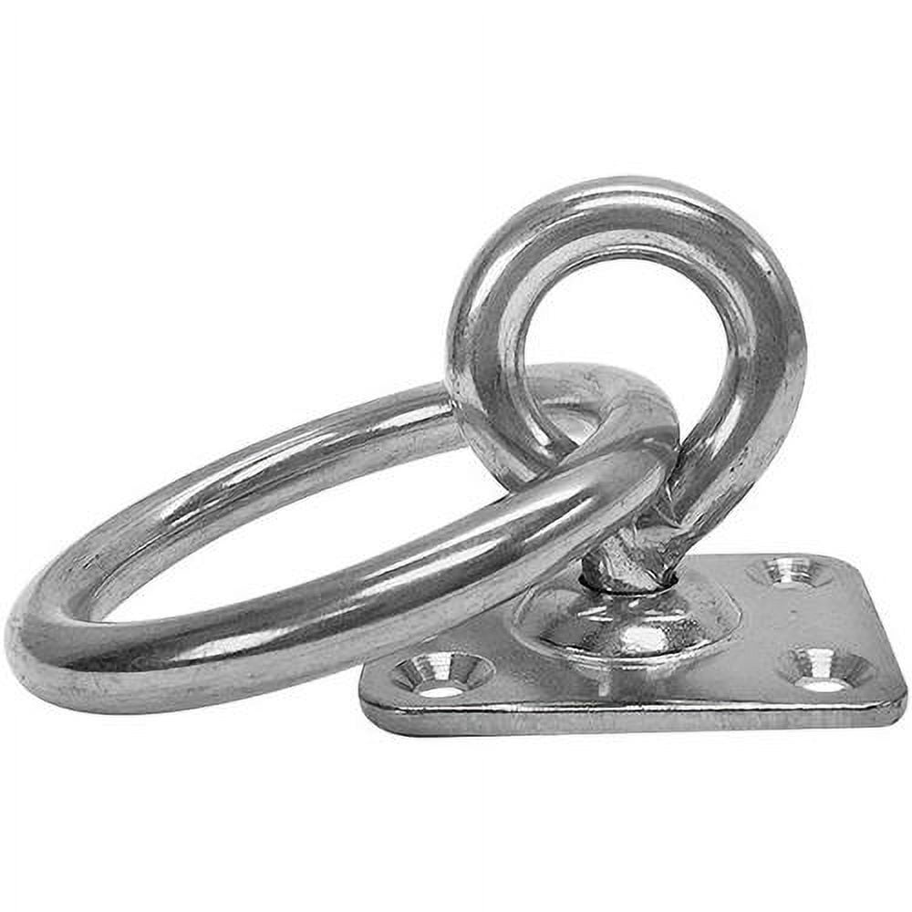 4 PC Stainless Steel 304 Square Swivel Pad Eye Plate W Ring 5/16