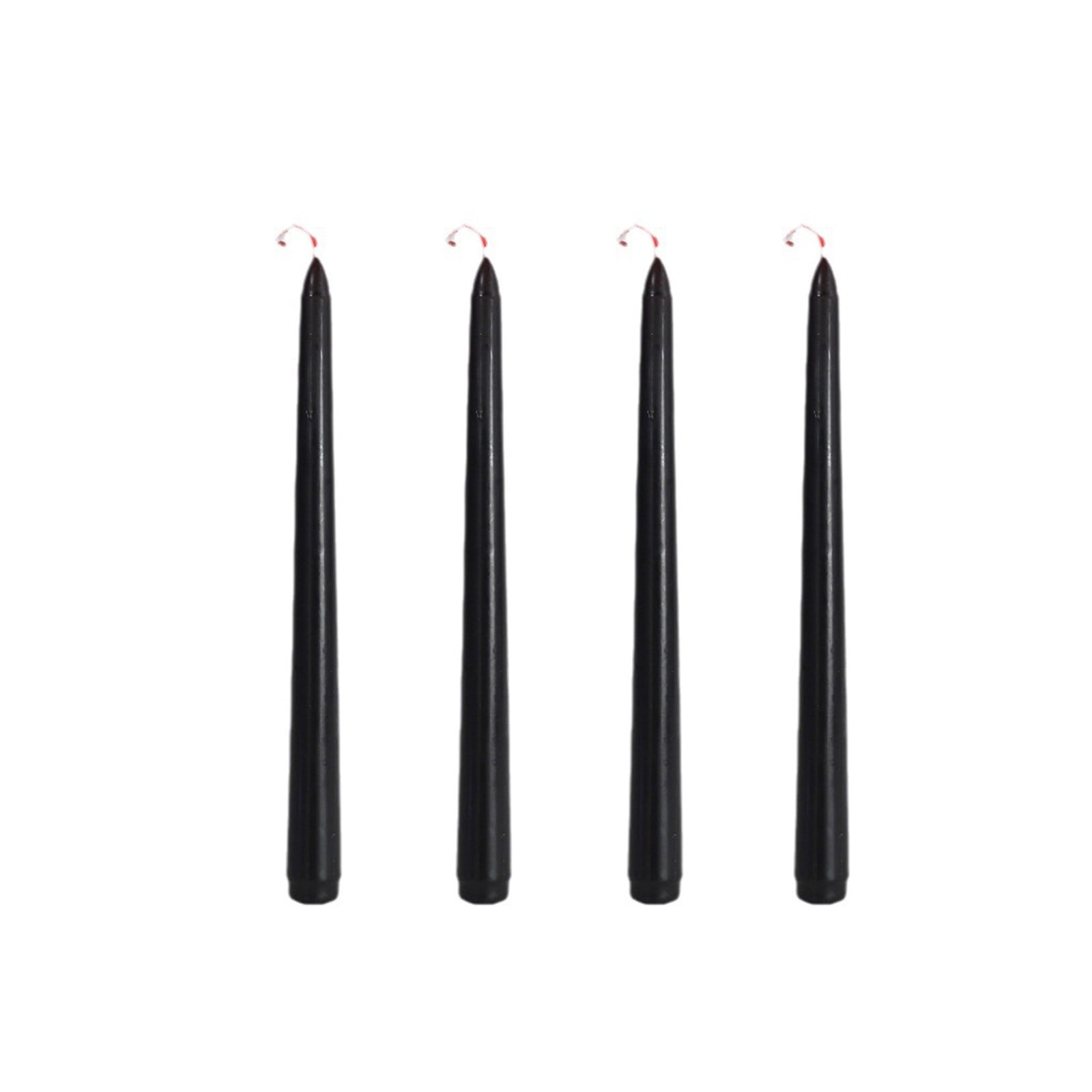 4 PCAK Tears Taper Candles Set, 10 inchch Black Taper Candles, Bleeding