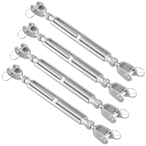 Turnbuckles Hook, Lsquirrel 304 Stainless Steel Turnbuckle Heavy Duty Wire Rope Tension Cable Railing