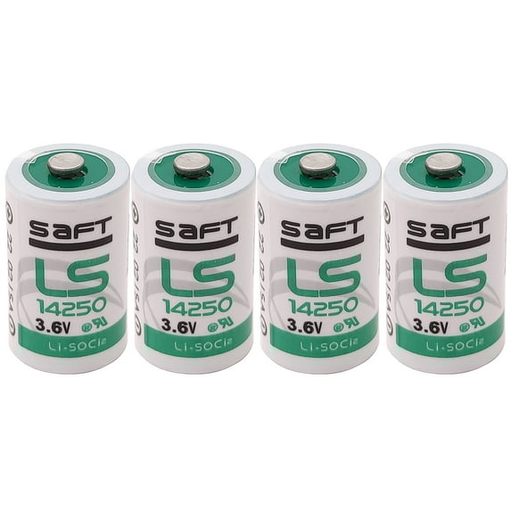 4 PCS 1/2AA LS14250 Battery 3.6V Lithium Battery for SAFT Water Meter Electricity Meter Gas