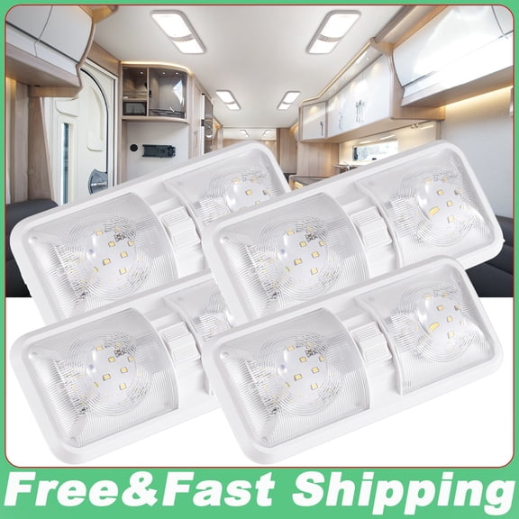 4 PCS 12V Led RV Ceiling Dome Light RV Interior Lighting for Boat Trailer Camper