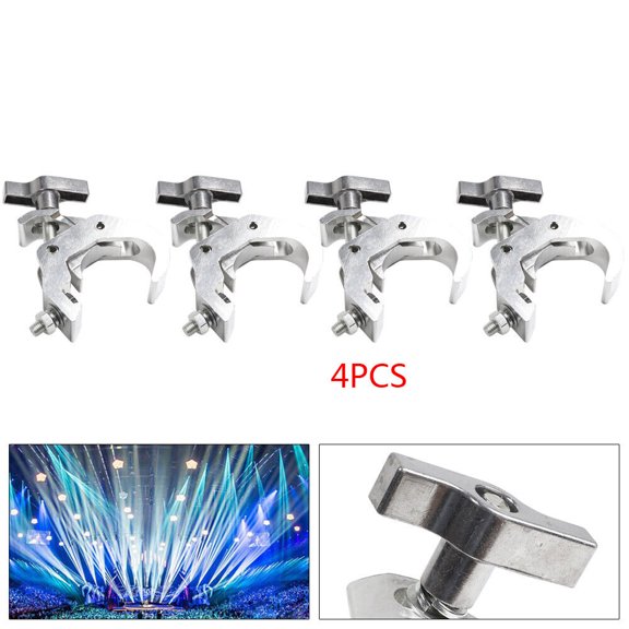 4 PCS 150KG Aluminum Alloy Stage Lighting Clamp Mounting for Tubing Diameter 38-52 mm Heavy Duty Truss Bracket Hook Clamp for DJ Projector Bar Spotlight Moving Head Light Pole Mount O-Shape