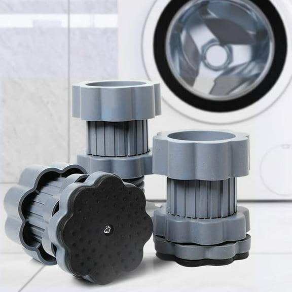 4 PCS,2025 Upgrade Universal Heightening Pad For Washing Machine Base, Anti Vibration Pads For Washing Machine Support Feet, Anti-Slip Base Washing Machine Stabilizer Pads Universal Washer Mat(B)