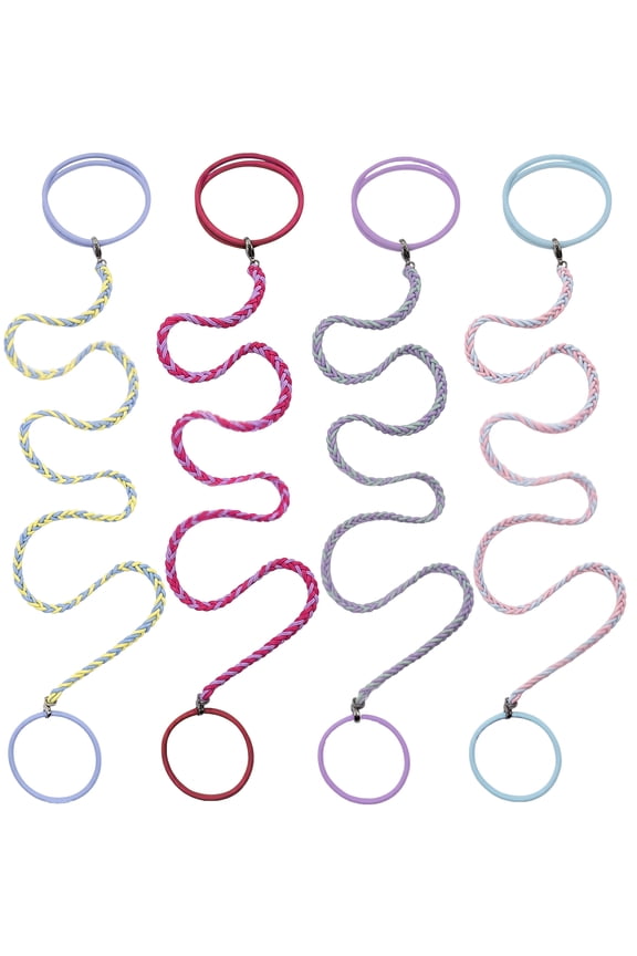 4 PCS 25 Inch Rip Tie Hair Ties for Women, Adjustable Curly Tie Elastic Hair Bands