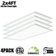 thumbnail image 1 of 4 PCS 2x4 FT LED Panel Light,5000K 7800 Lumens for Office Lighting 0-10V Dimmable Recessed Edge-Lit Troffer Fixture,ETL Certificated, 1 of 12