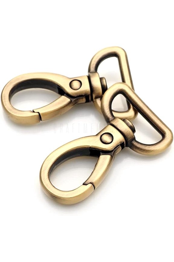 4 PCS 3/4 Inch Swivel Push Gate Snap Hooks Lobster Claw Metal Clasps for Keychain Purse Making Accessories VT136 (Brushed Brass)