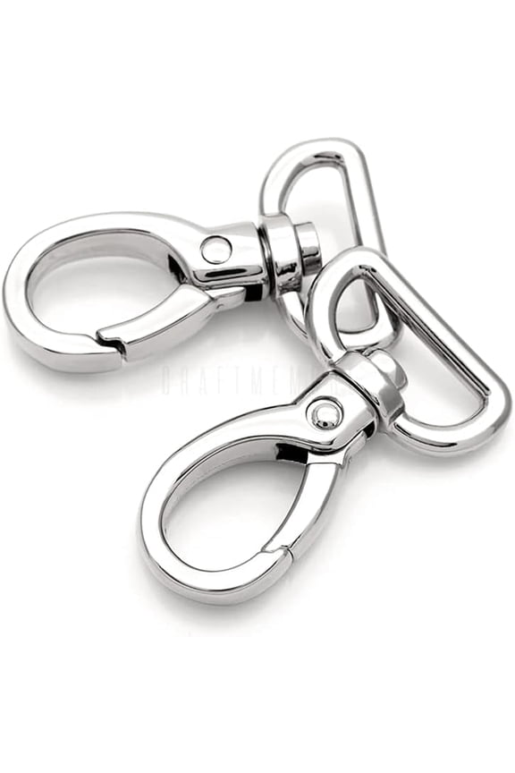 4 PCS 3/4 Inch Swivel Push Gate Snap Hooks Lobster Claw Metal Clasps for Keychain Purse Making Accessories VT136 (Silver)