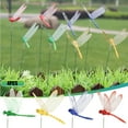 thumbnail image 1 of 4 PCS 3D Large Simulation Dragonfly Clip Artificial Garden Stakes Decoration Supplies with Spring, Clip On Dragonfly Ornaments, Plastic Decor for Indoor Outdoor Yard Patio Flower Pot, 5.5*3.93in, 1 of 9