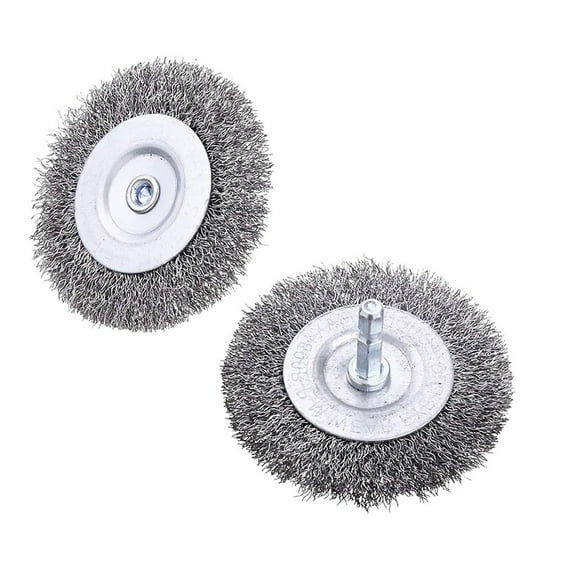 4 PCS 4Inch Stainless Steel Wire Wheel Brushes Kit for Drill with 1/4-Inch ShankWheel Brush Woodworking Polishing Mop Wheel for Rust Removal Surface Finishing Furniture Restoration