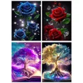 thumbnail image 1 of 4 PCS 5D Diamond Painting Kits for Adults Beginners, Rose and Magic Tree Diamond Art Kits, Home Wall Decor 12 x 16 Inch, 1 of 5