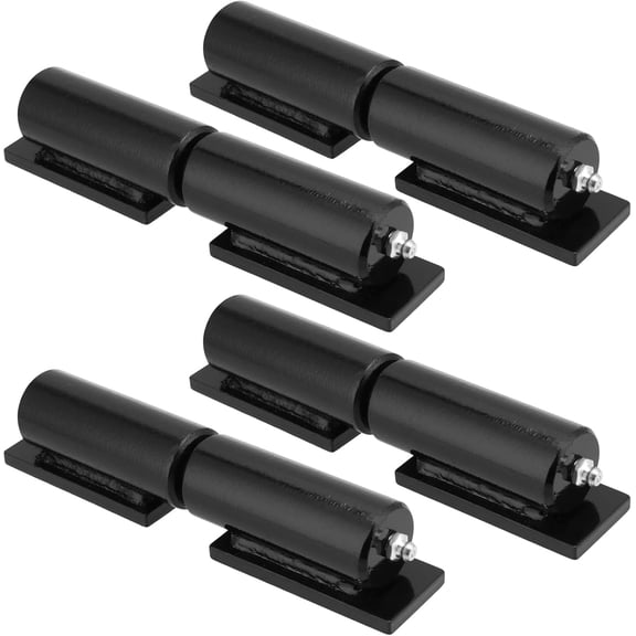 4 PCS 7 Inch Heavy Duty Gate Hinge, 2 Pairs Barrel Style Gate Hinge Weld On Install Trailer Ramp Gate Ball Bearing Hinge for Swing Gate, Load Capacity 900Lbs, Black