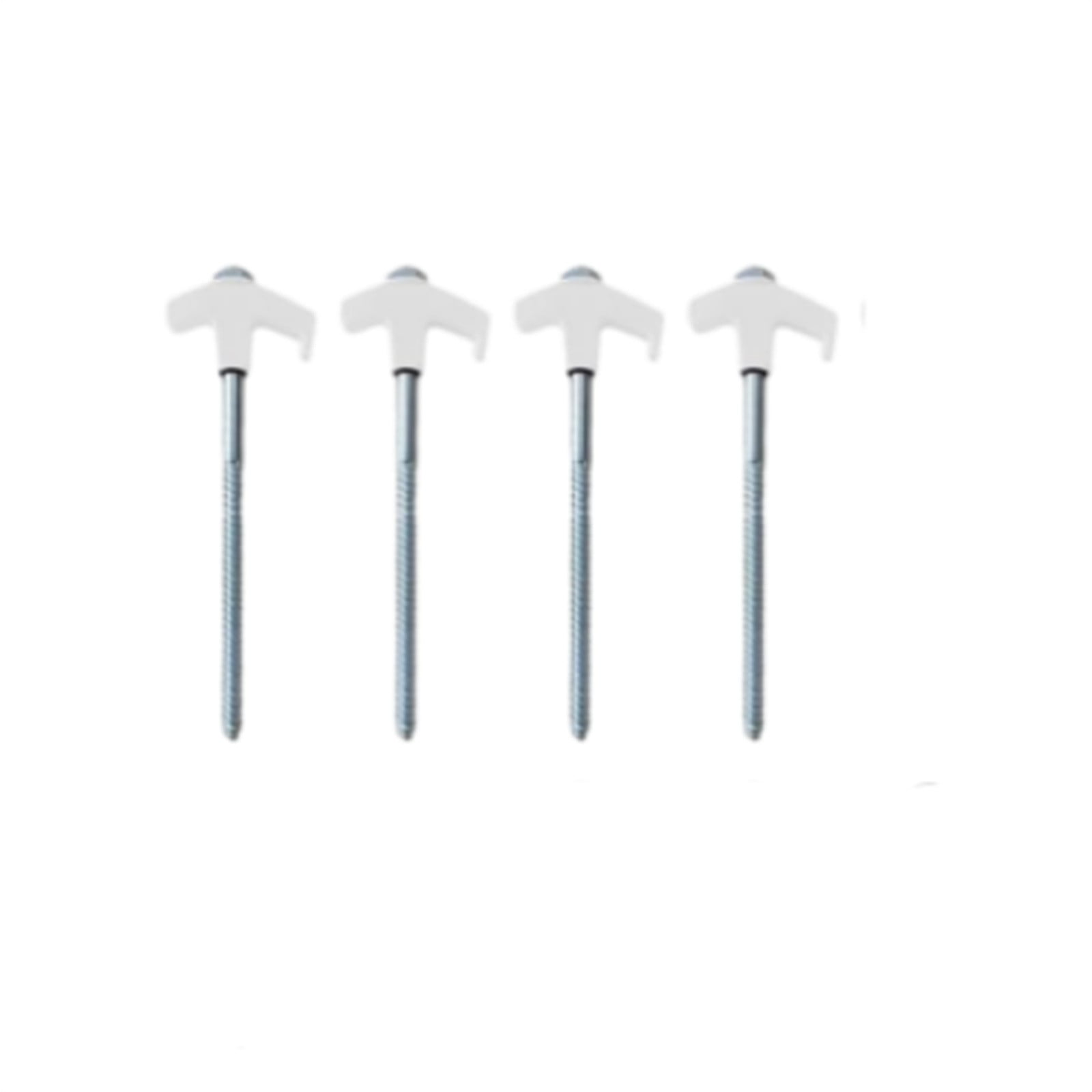 4 PCS 8" Screw In Tent Stakes Ground Screw In Drillable Tent Stakes