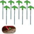 4 PCS 8" Screw In Tent Stakes Ground Screw In Drillable Tent Stakes
