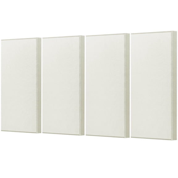 4 PCS Acoustic Wall Panels 2 in Thick 23.6 x 11.8 in Self-Adhesive Beige Noise Reduction Panels for Soundproofing, Ideal for Home, Office, Studio, and More