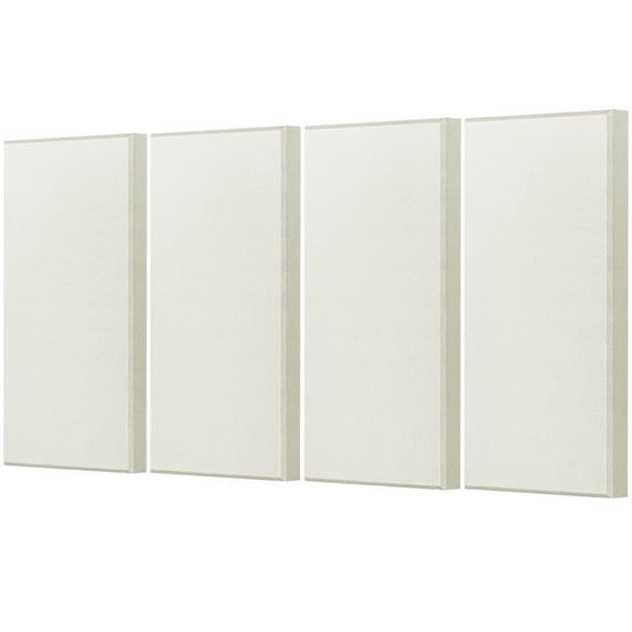 4 PCS Acoustic Wall Panels 2 in Thick 23.6 x 11.8 in Self-adhesive Beige