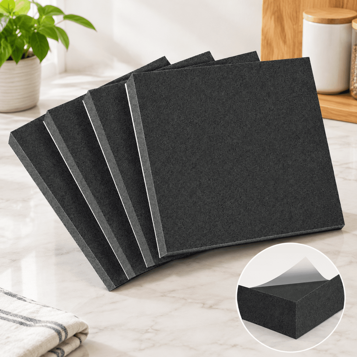 Padding Form 4 PCS Adhesive Foam Padding Sheets Closed Cell Self Adhesive Sticky ...