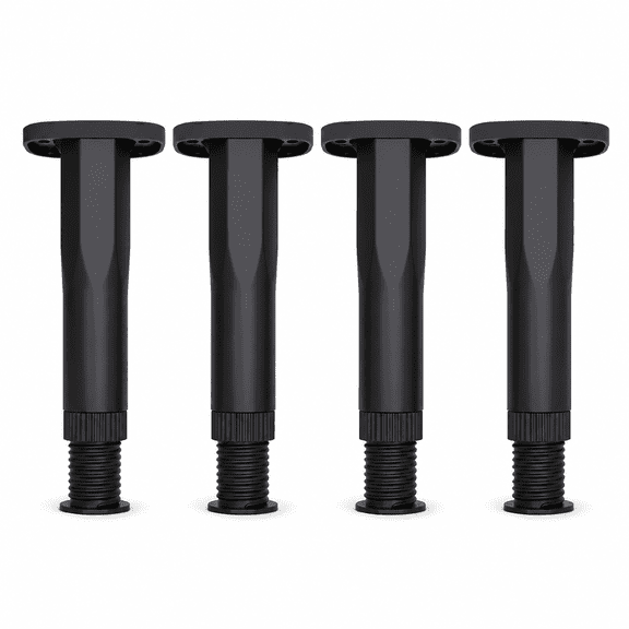 4 PCS Adjustable Bed Frame Support Legs, 5.9 - 11 Inches Frame Center Slats Heavy Support Legs, Furniture Support Feet for Frame Sofa Dresser Chair Table Furniture Replacement Parts