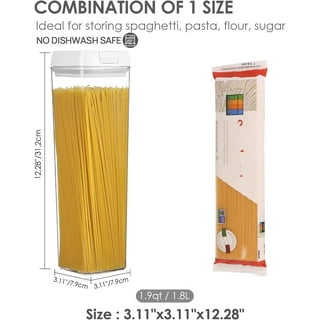 Pasta Box Spaghetti Noodles Container Kitchen Refrigerator Noodle Box Plastic Cover Food With Locking Lids 2 Pack Blue
