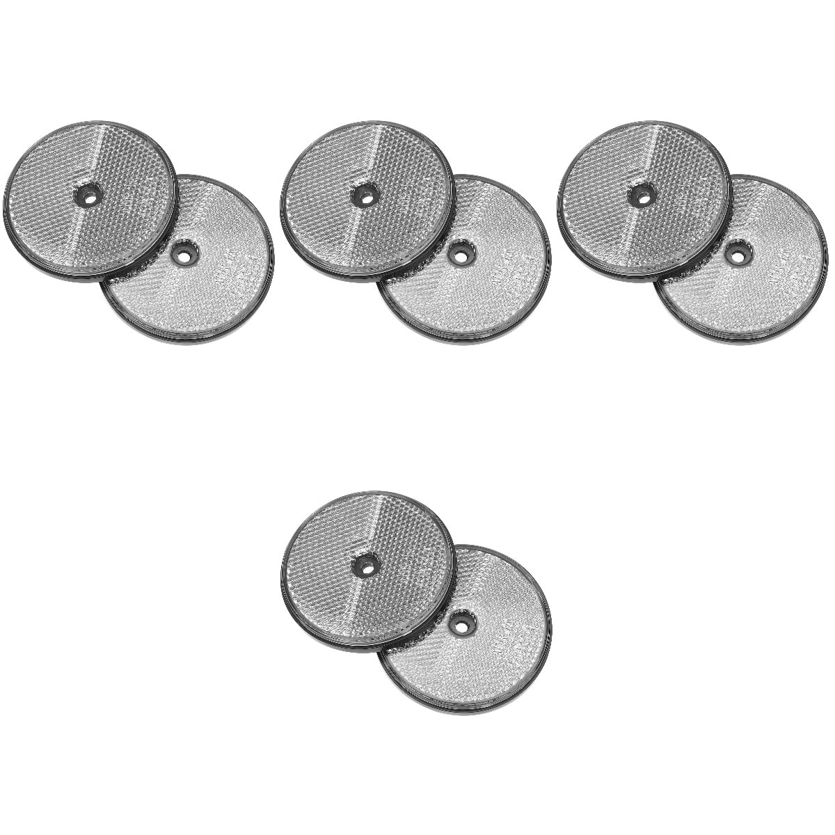 4 PCS Automotive LED Trailer Brake Lights Round Reflector Screw on