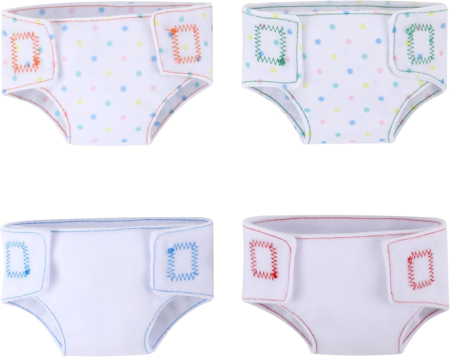 4 PCS Baby Doll Diapers for 1418 Inch American Reborn Baby Dolls