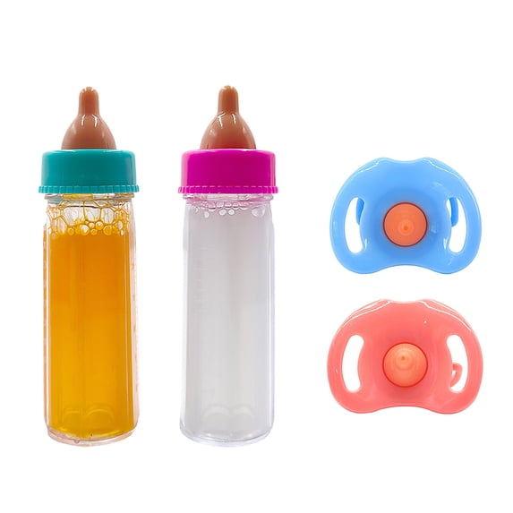 4 PCS Baby Dolls Feeding Bottle Soother Magic Set Disappearing Milk Pretend Play Toy